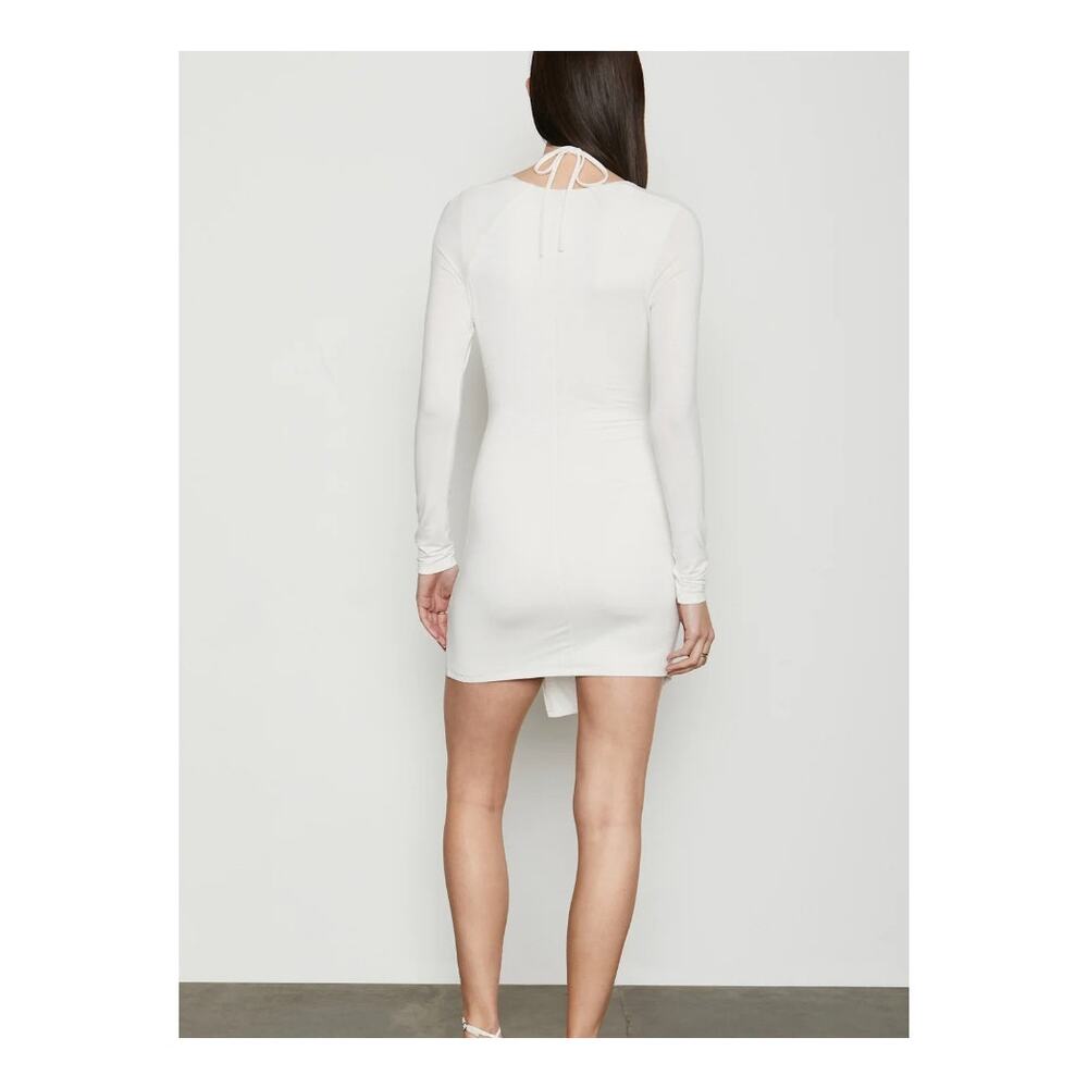 Bailey 44 Burman Dress in To Be Me Crème Long Sleeve Halter Sz Medium NWT - Picture 8 of 10